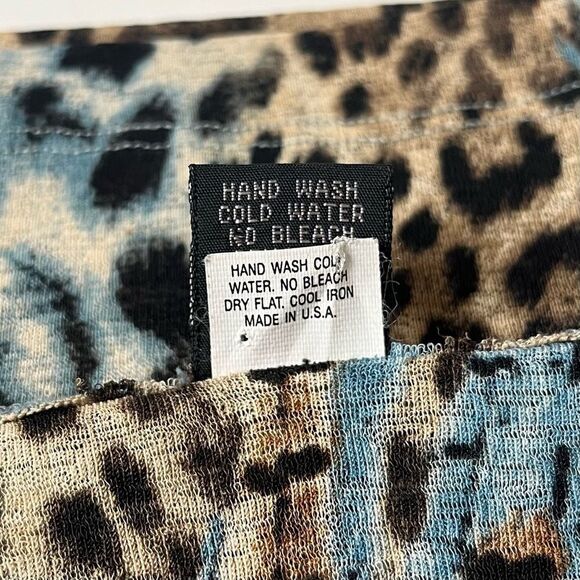 Y2K Only Hearts NYC Long Sleeve Animal Print Feathers Lace Fitted Sheer Medium - Picture 10 of 11